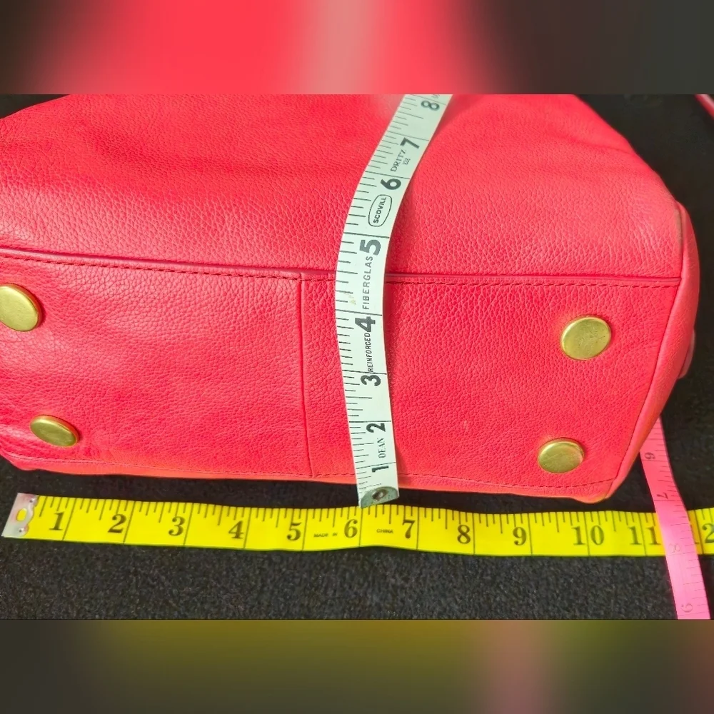 Fossil Sydney Red Leather Satchel w/Crossbody Strap
